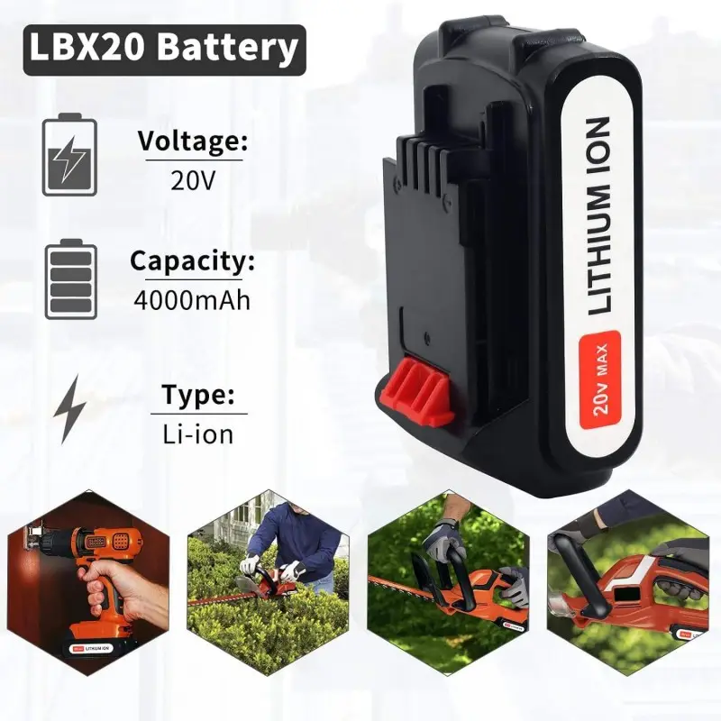 3000mAh rechargeable power tool battery for drilling and repair work