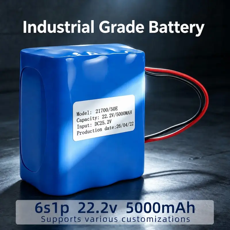 6S 22.2V 21700 semi-solid-state lithium battery for outdoor camping headlamps