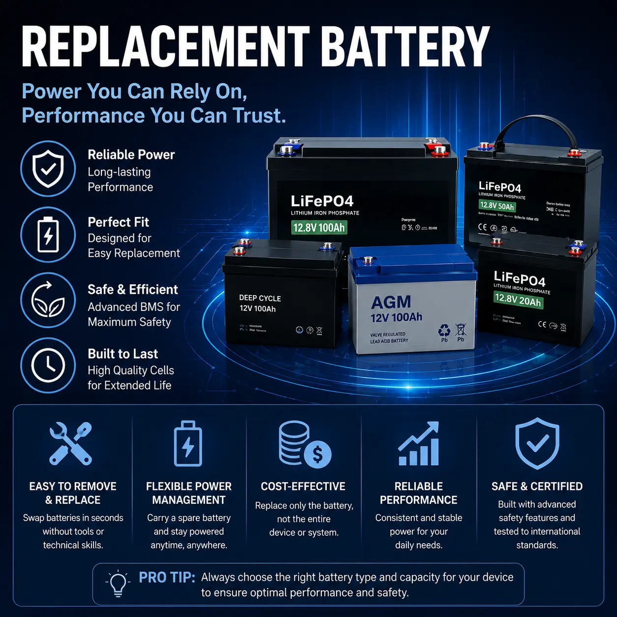 Removable Replacement Battery